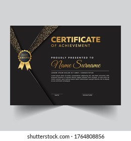 Abstract certificate diploma design template with geometric shapes