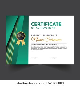 Abstract certificate diploma design template with geometric shapes