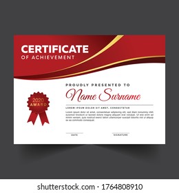 Abstract certificate diploma design template with geometric shapes