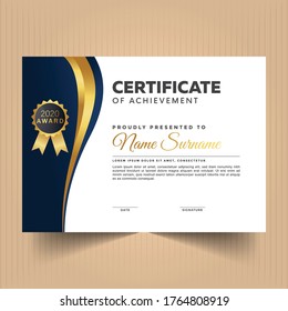 Abstract certificate diploma design template with geometric shapes