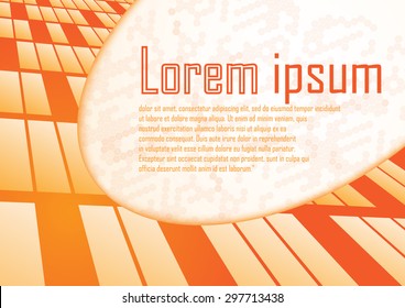 Abstract certificate orange border template dynamic modern futuristic technology layout. Vector illustration