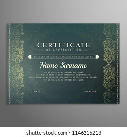 Abstract certificate stylish background design 