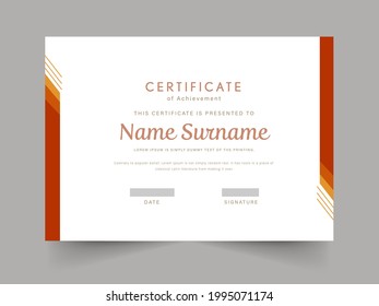 Plantilla de certificado abstracta. Estilo Mínimo.