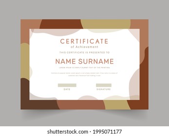 Abstract Certificate Template. Minimal Style.