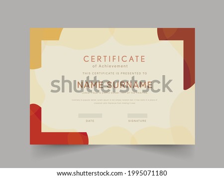 Abstract Certificate Template. Minimal Style.