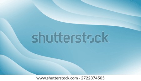 abstract Cerulean blue background with smooth Curve Mesh on Copy Space Gradient Design