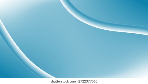 abstract Cerulean blue Gradient background with Fluid Pipe Lines for Copy Space