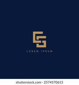 Abstract CG GC or CG letter simple style business logo design vector template