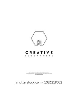 abstract CG logo letters design concept in shadow shape