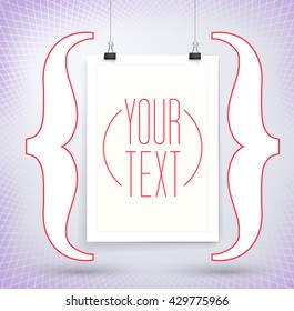 Abstract Chain Composition Vector on White Board for Your Movember Quote Design