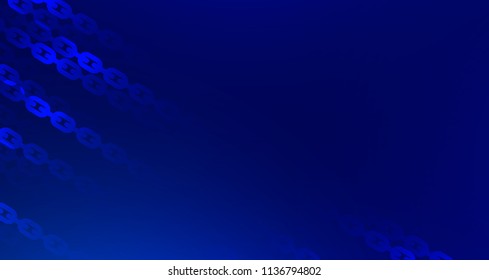 Abstract chain elements on dark blue background.Strong link concept. Vector Illustration. A clipping mask used.