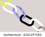An abstract chain links pattern, simple background, a blockchain technology