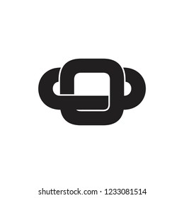 abstract chain overlapping logo vector