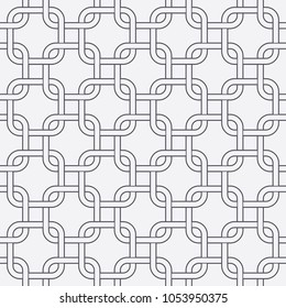 Abstract chain seamless pattern, Round rectangle Interlocking pattern background, Retro pattern, Vector 
