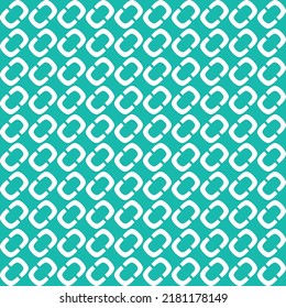 Abstract Chains Geometric Diagonal Simple Retro Pattern Repeated Design Perfect for Allover Fabric Print or Wrapping Paper Trendy Fashion Colors Seamless Pattern Tiffany Blue Tones