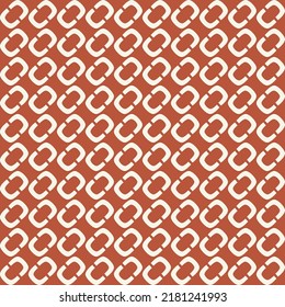 Abstract Chains Geometric Diagonal Simple Retro Pattern Repeated Design Perfect for Allover Fabric Print or Wrapping Paper Trendy Fashion Colors Seamless Pattern Amber Brown Tones