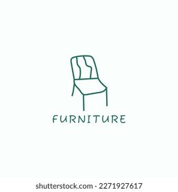 Abstract chair logo from lines.