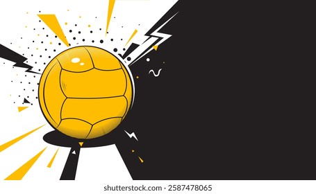 Abstract Chairball background design for banner, poster, flyer template. Sport equipment.
