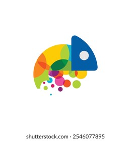 Abstract Chameleon logo stock vector design template