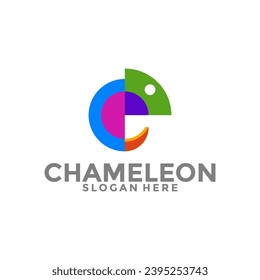 Abstract Chameleon logo vector design template