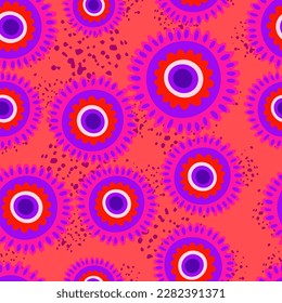 Abstract chamomile flower seamless pattern. Creative floral endless background. Summer for fabric, textile print, wrapping, cover. Vector illustration