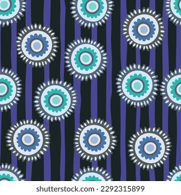 Abstract chamomile flower seamless pattern. Creative floral endless background. Summer for fabric, textile print, wrapping, cover. Vector illustration