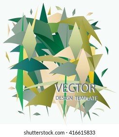 Abstract Chaos Background Design. Triangular Vector Background. Explosion Design.