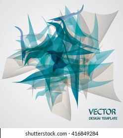 Abstract Chaos Background Design. Triangular Vector Background. Explosion Design.