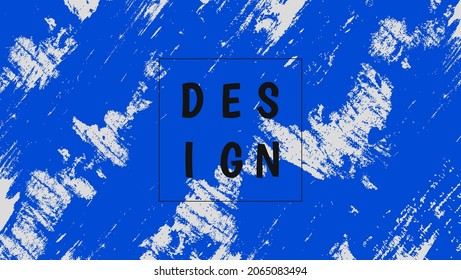 Abstract Chaos Scratch Blue Grunge Texture In White Background