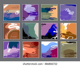 Abstract chaotic backgrounds. Design for flyers, cards, brochures, gift box
