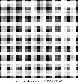 Abstract chaotic black and white halftone