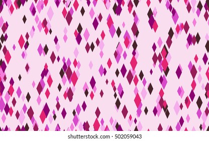 Abstract chaotic colored rhombic seamless pattern, vector illustration