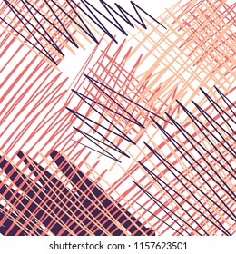 Abstract chaotic drawn lines, background.Vector illustration