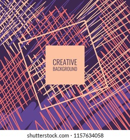 Abstract chaotic drawn lines, background.Vector illustration