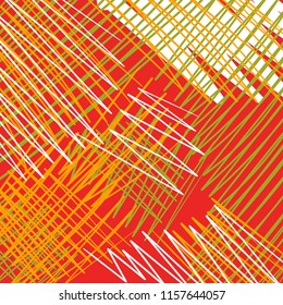 Abstract chaotic drawn lines, background.Vector illustration.