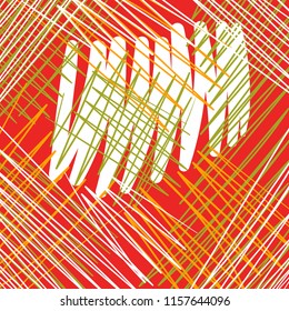 Abstract chaotic drawn lines, background.Vector illustration.