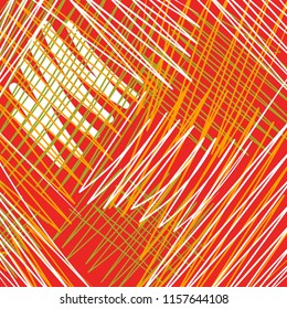 Abstract chaotic drawn lines, background.Vector illustration.