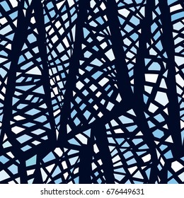 Abstract chaotic elements seamless pattern. 