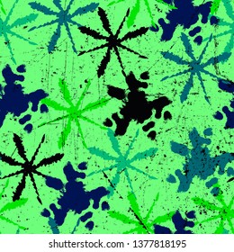 Abstract chaotic floral seamless pattern. Vector design for illustrations, clothes, wallpapers.