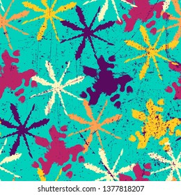 Abstract chaotic floral seamless pattern. Vector design for illustrations, clothes, wallpapers.