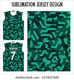 Abstract chaotic geometric background. Desing for jersey. Sublimation. Textile. Ready to print. Football kit.