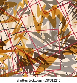 Abstract chaotic geometric seamless repeat pattern with glitter texture.