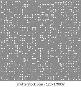 Abstract chaotic halfton. Texture of dots for printing. Futuristic colored background