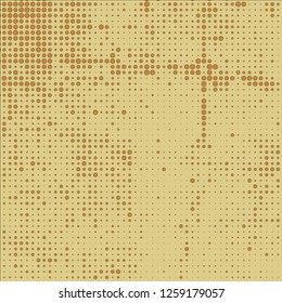 Abstract chaotic halfton. Texture of dots for printing. Futuristic colored background