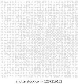 Abstract chaotic halfton. Texture of dots for printing. Futuristic colored background