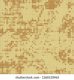 Abstract chaotic halfton. Texture of dots for printing. Futuristic colored background