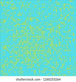 Abstract chaotic halfton. Texture of dots for printing. Futuristic colored background