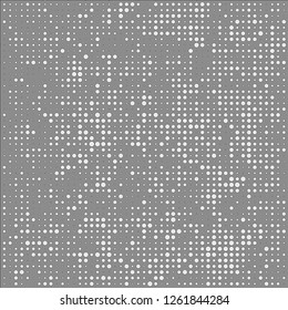 Abstract chaotic halfton. Texture of dots for printing. Futuristic colored background