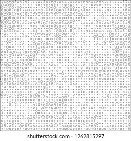 Abstract chaotic halfton. Texture of dots for printing. Futuristic colored background