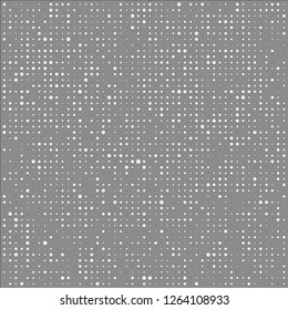 Abstract chaotic halfton. Texture of dots for printing. Futuristic colored background
